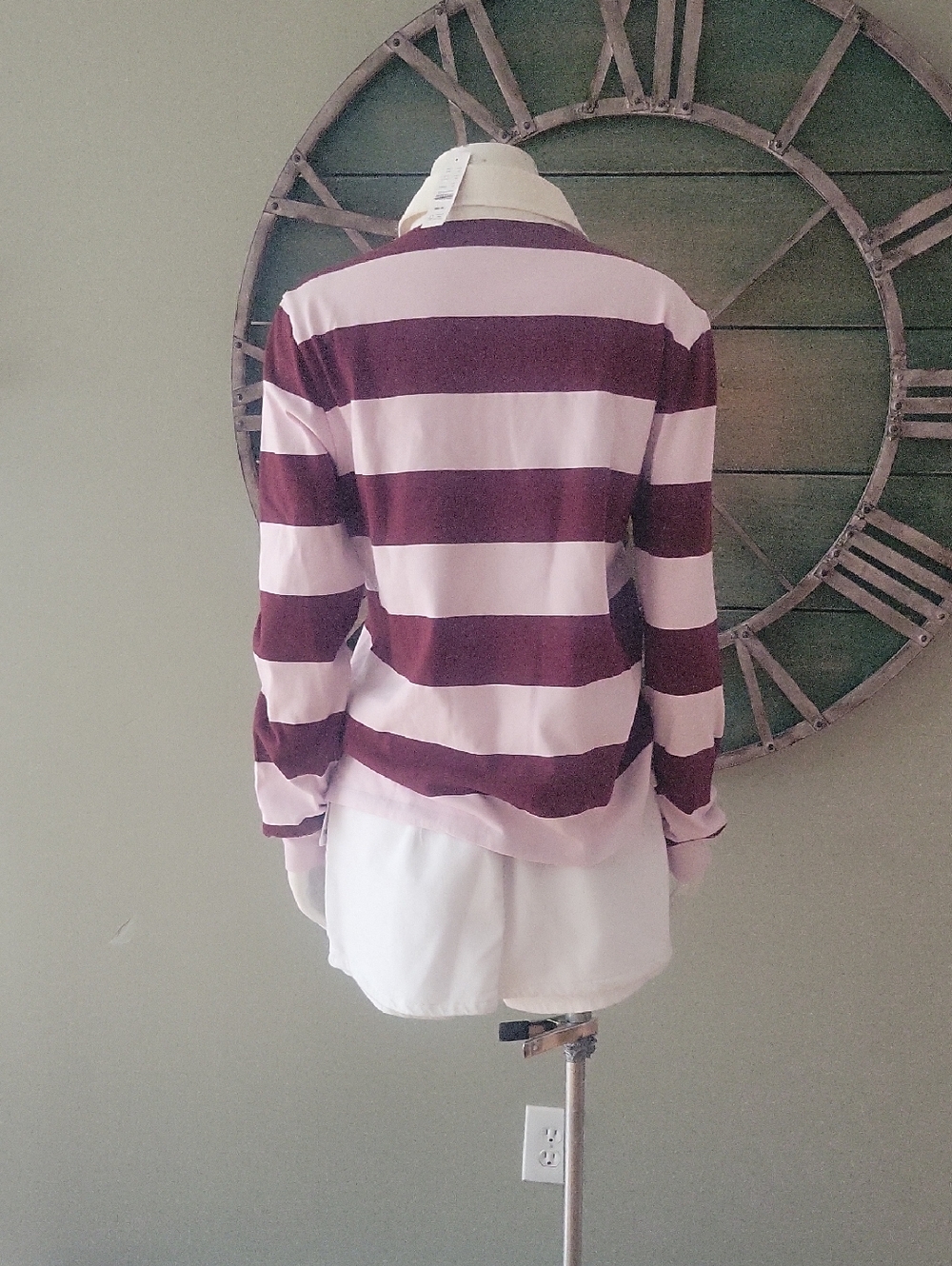 J. Crew Premium Weight Classic Rugby Shirt In Rugby Stripe Ice Red - Picture 4 of 10